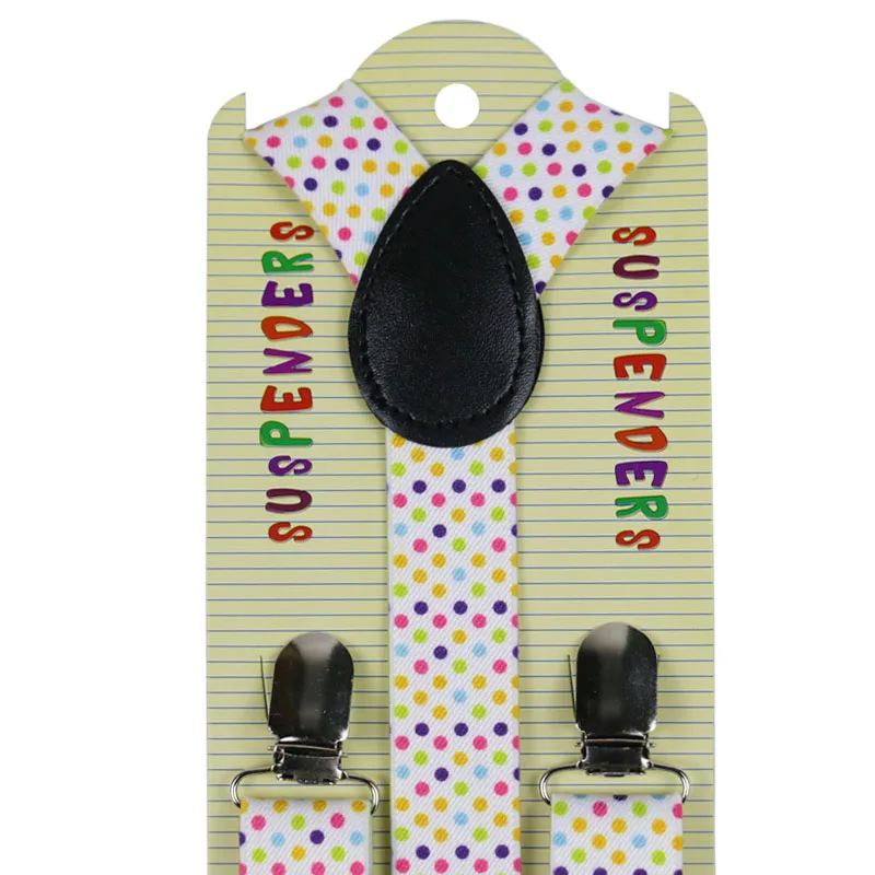 Мода 2,5 см цветные Точки горошек Детские костюмы принт подтяжки рубашки Детские подтяжки для маленьких мальчиков ремень подтяжки