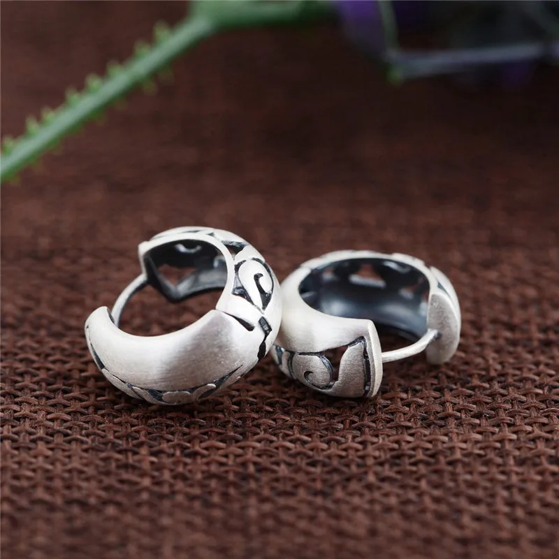 V. YA, Ретро цветок, серебряные серьги-кольца для женщин, 925 пробы, серебряные маленькие серьги-кольца, модные ювелирные изделия, подарки