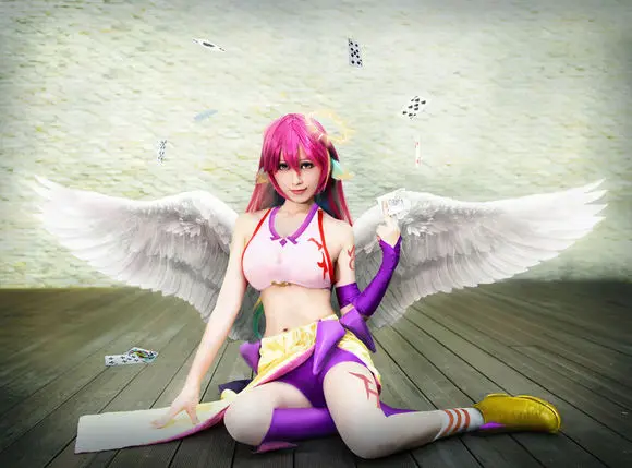 No Game Life Jibril униформа косплей костюм с крыльями 11 |