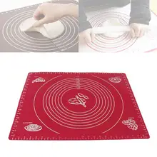 Силиконовый противень раскатки теста для выпечки, тортов подкладка под посуду для выпечки Мат духовка, макароны Пособия по кулинарии инструменты Кухня аксессуары Красный PML