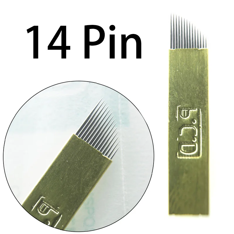 500 шт. PCD 12 штифтов Lamina Nano Blade Premium Hard 0 25 мм Перманентный макияж микроблейдинг игла