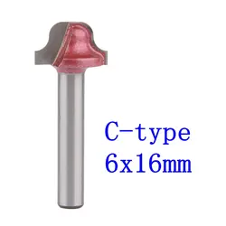 1 шт C-6 * 16 мм (хвостовик * Blade Ширина) 3D кружева деревообрабатывающие гравировальный станок фрезерный нож, Резак маршрутизатор бит ножей