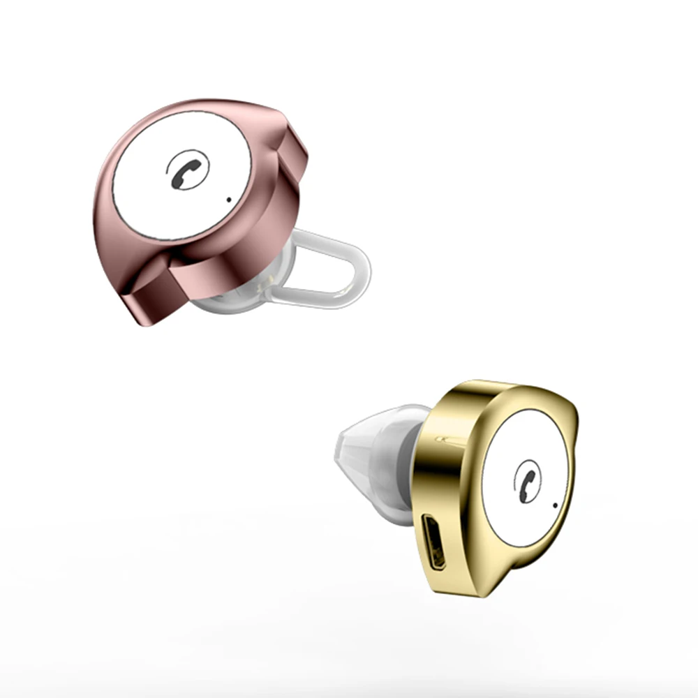 Mini Wireless Earphones In ear Bluetooth Headset Handfree Siri Voice Control Mic Music Play Bluetooth Earphone For iPhone XiaoMi