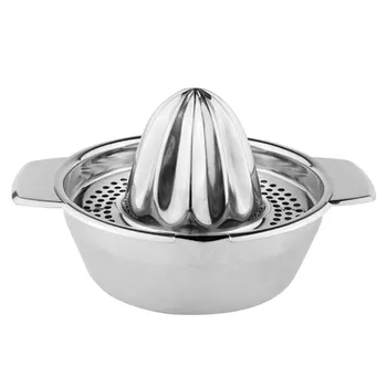

Licuadora Portatil Silver Stainless Steel Lemon Orange Squeezer Juicer Hand Manual Press Kitchen Blender Bottle 19July2 P30