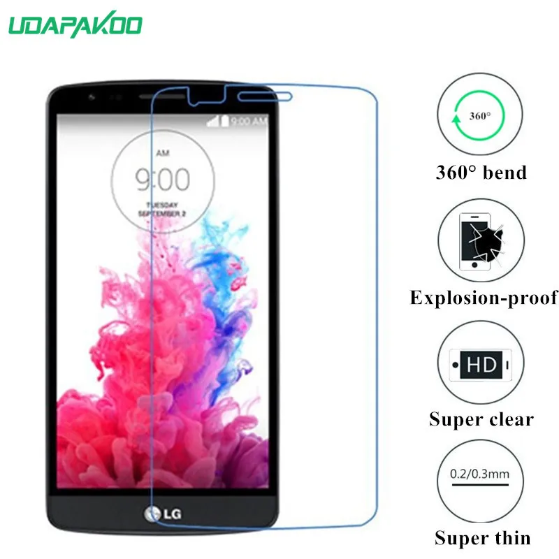 

udapakoo clear Tempered (soft glass) film for LG G3 Stylus D690 D690N D693N Nano Explosion-proof glass Screen Protector