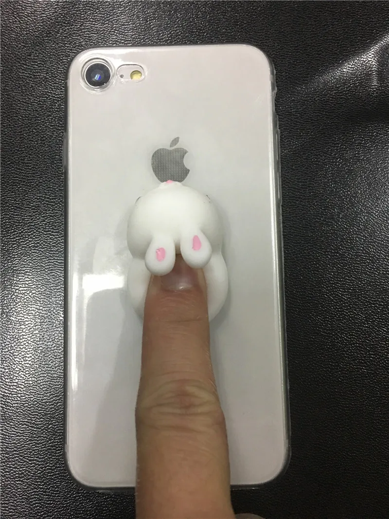 Squishy милый кошачий коготь ТПУ мягкий чехол для iPhone 5 5S SE и 6 7 8 X милые девушки подарок животные Kitty Печать морской лев чехол на 7 8 плюс