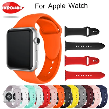 

New Sports Silicone Watch strap band for apple watch band Series 1/2/3 42mm 38mm Wrist Strap for watch 4 40mm 44mm bands Bracele