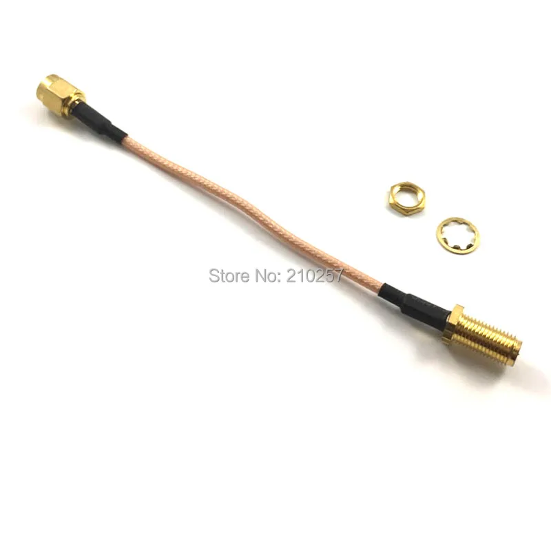 Fêmea com Porca Blukhead para rp Cabo Feminino Peças Novo Rp-sma Sma Pigtail rf Rg316 10cm 4 Polegadas Alta Qualidade 5 2 Cabo feminino 5 peças, novo RP-SMA fêmea