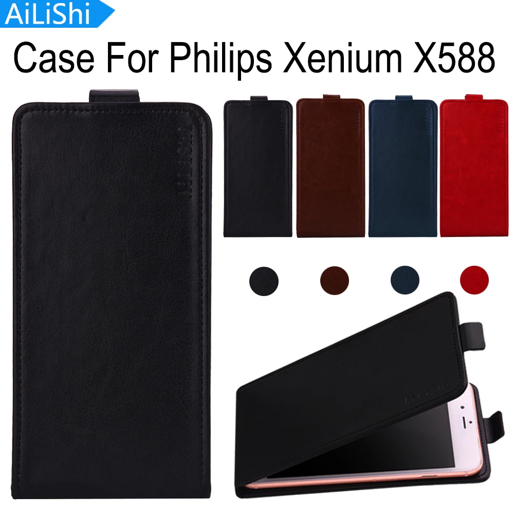 

AiLiShi Factory Direct! Case For Philips Xenium X588 Fashion Flip Leather Case Exclusive 100% Special Phone Cover Skin+Tracking