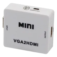 Цельнокроеное платье только мини-vga к адаптеру HDMI видео конвертер Кабель встроенный Чипсет 1080 P VGA2HDMI для портативных ПК к HDTV проектору