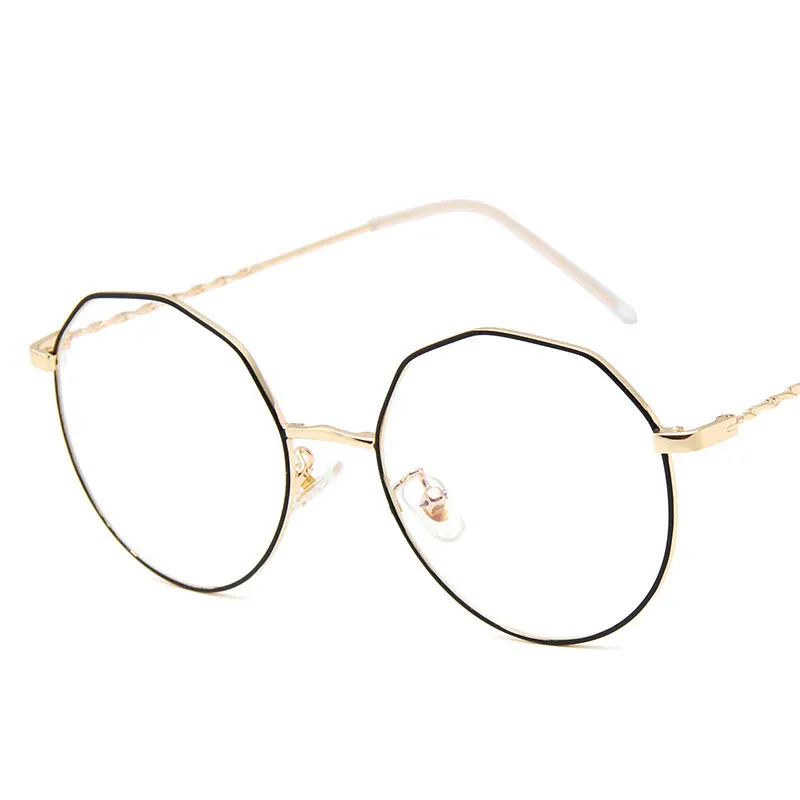 

New irregular polygon glasses personality spiral mirror leg flat mirror High-end design Lightweight famous brand multicolor