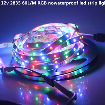 

2835 ip20 nowaterproof 5m LED Strip light DC12V Flexible RGB lamp Tape 60LEDs/M Decor Holiday Christmas Ribbon lighting