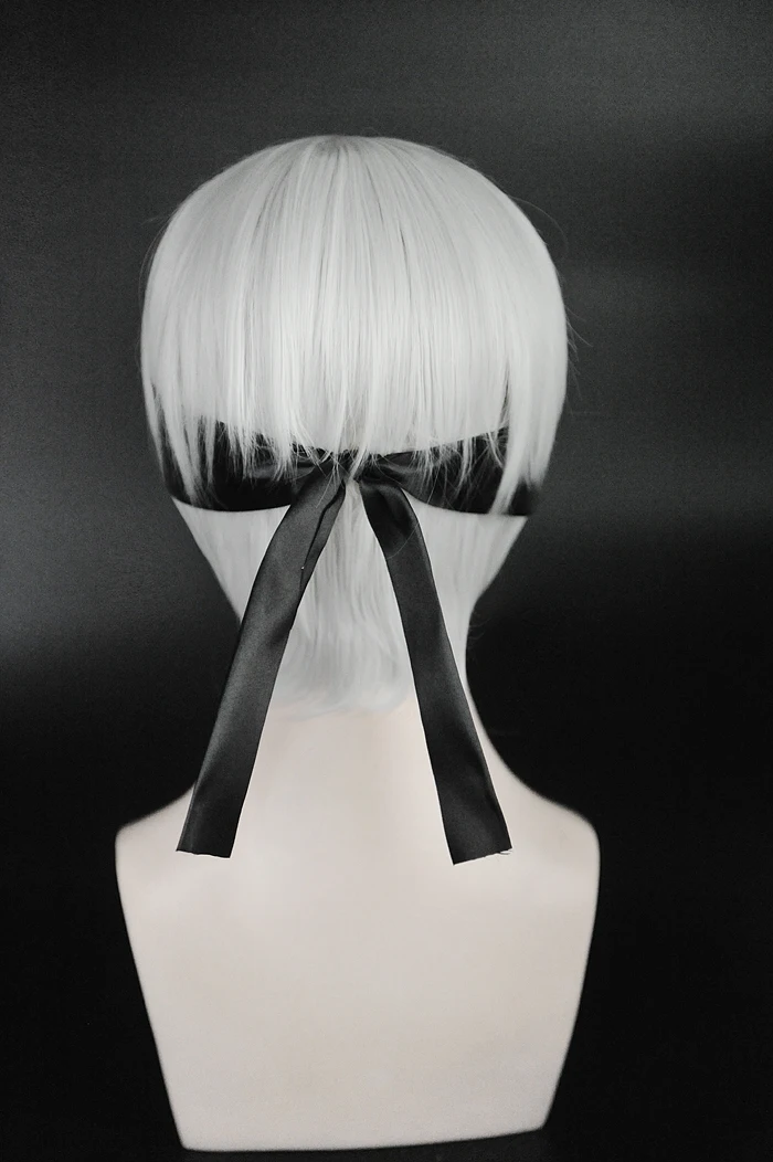 Парик для косплея NieR:Automata 9S YoRHa No.9 модель S Wistalia короткий серебристый белый