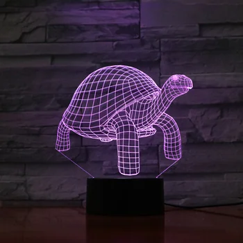 

Novelty 3D Lamp LED tortoise Shape Table NIGHT LIGHT Multicolor Cartoon Touch Switch sensor Control RGB BULB Toy Luminaria