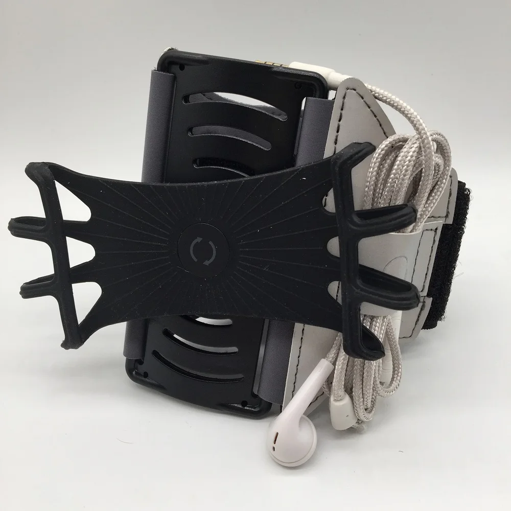VNSTRIP Универсальный спортивный браслет для упражнений Эластичный Силиконовый браслет на запястье для телефона от 4,5 до 6,5 дюймов Вращающийся на 360 градусов сумка для тренировок для бега