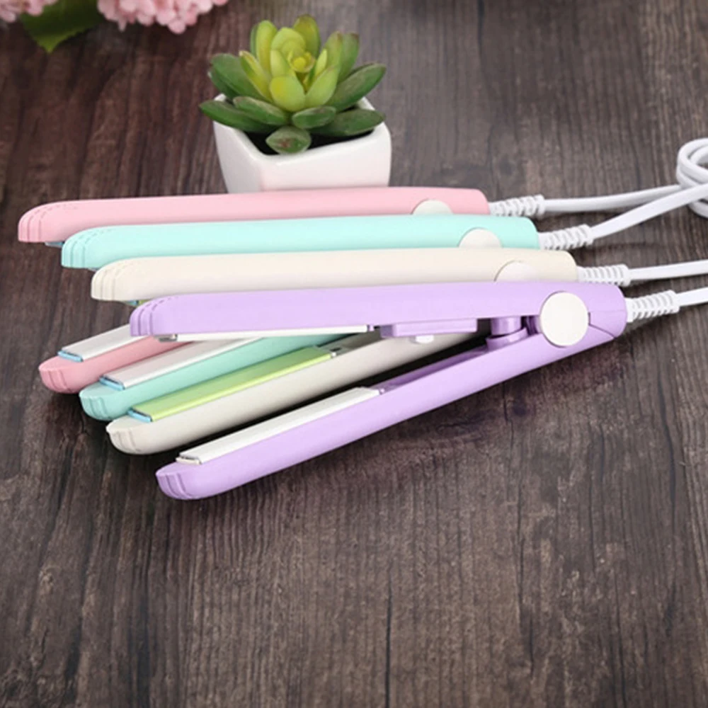 

Rechargeable Travel Hair straightening Curling irons Mini hair Curler Easy Portable Cute Flat Irons Hair Styling Tools