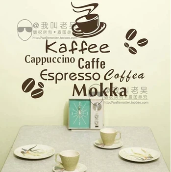 

Background wall stickers creative cafe restaurant tea sweet shop shop decoration glass window wall stickers