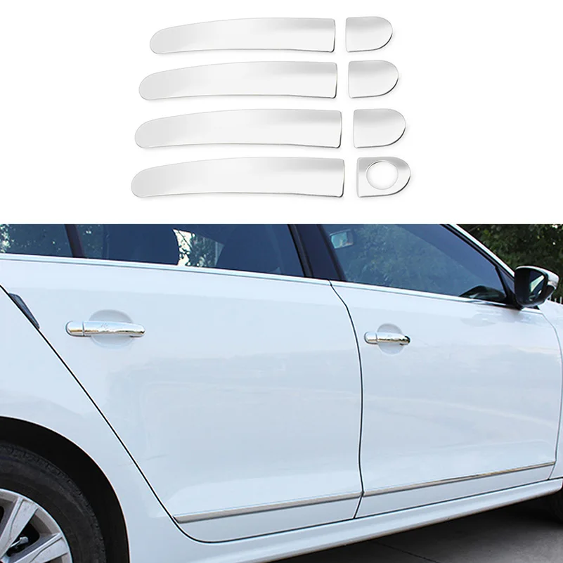 

For VW Polo GTI Tiguan New Santana Sagitar Car Styling Chrome Stainless Steel Door Handle Cover Trim Molding for Volkswagen