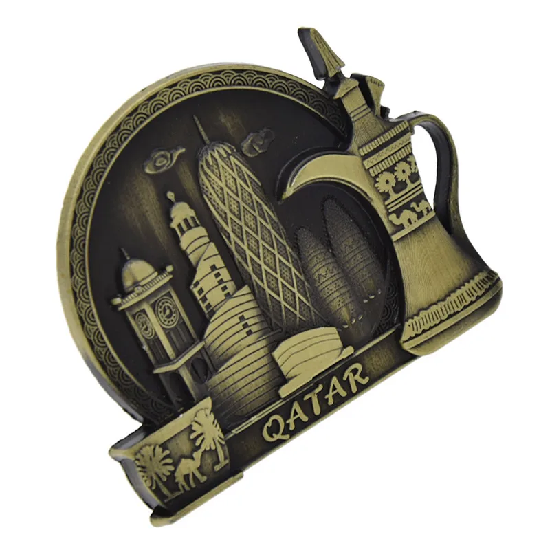 

Qatar Meta Fridge Magnets Still Life Pattern Refrigerator Magnet Gifts Souvenir Modern Home Kitchen Decoration Wholesale