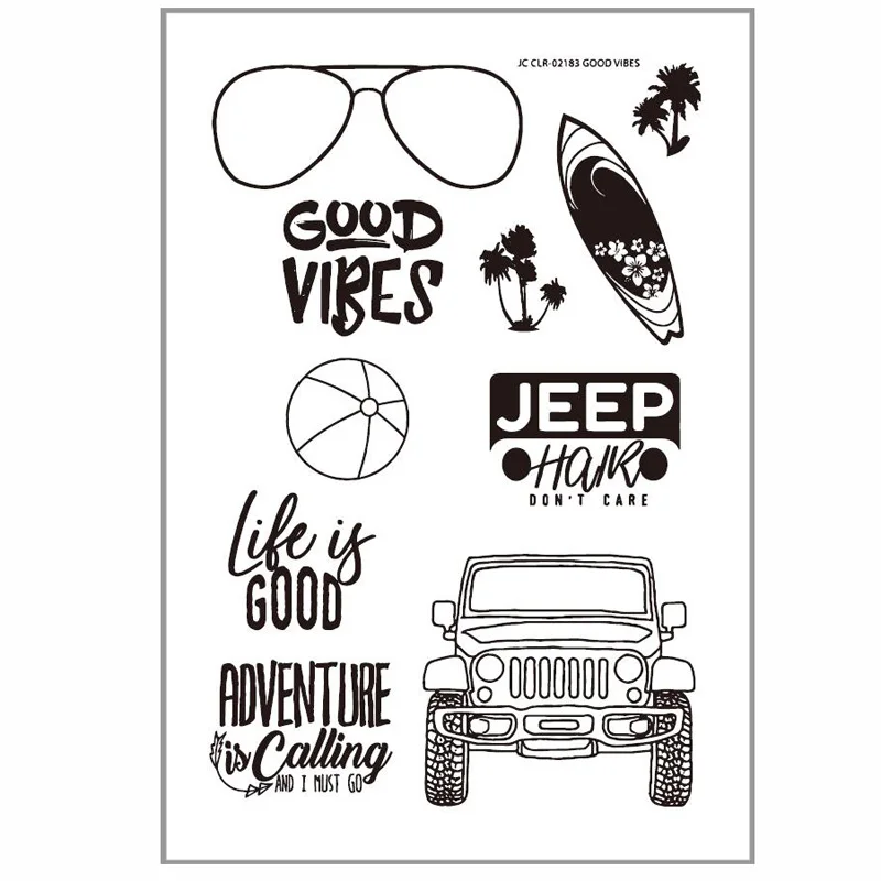 

KLJUYP Good Vibes Clear Stamps Scrapbook Paper Craft Clear stamp scrapbooking 877