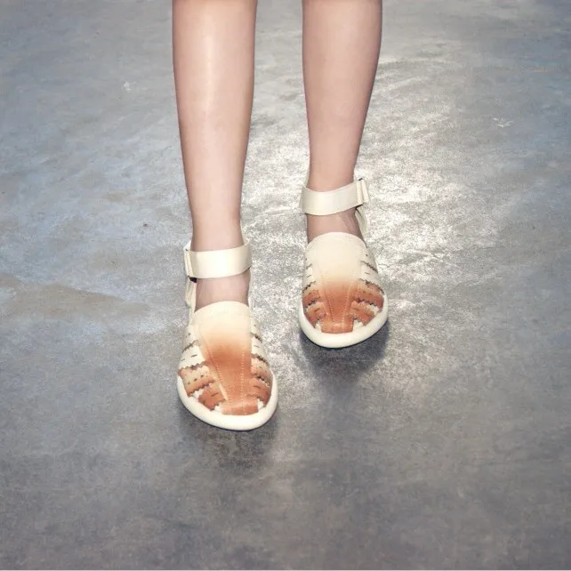 2015 new summer sandals with hollow girls Mori women shoes Vintage Carved Velcro shoes,Khaki& White 2015 new summer sandals with hollow girls Mori women shoes Vintage Carved Velcro shoes,Khaki& White