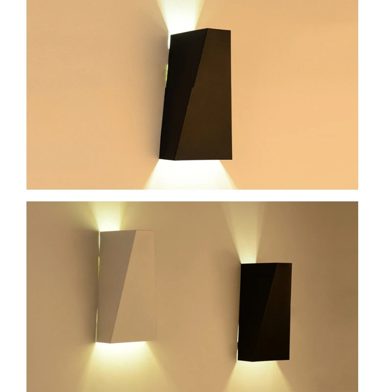 Modern Minimalist Led Wall Light Dual-Head Geometry 10W Wall Lamp for Hall Bedroom Corridor Bathroom Lamp Reading Home Lighting (6)