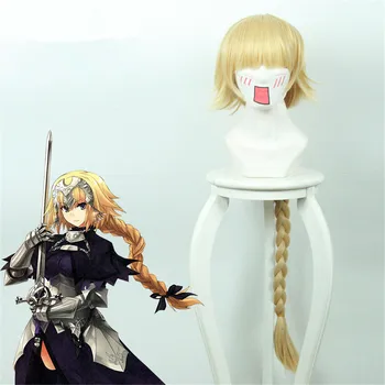 

Fate Apocrypha FGO Ruler Joan of Arc Anime Cosplay Wig Synthetic Hair Yellow Long Braiding Woman Wigs For Halloween Costume