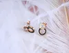 Lokaer-pendientes de acero inoxidable con circulo acrílico negro y cristal cuadrado para mujer, aretes de compromiso de oro rosa, joyería E19048 ► Foto 3/5