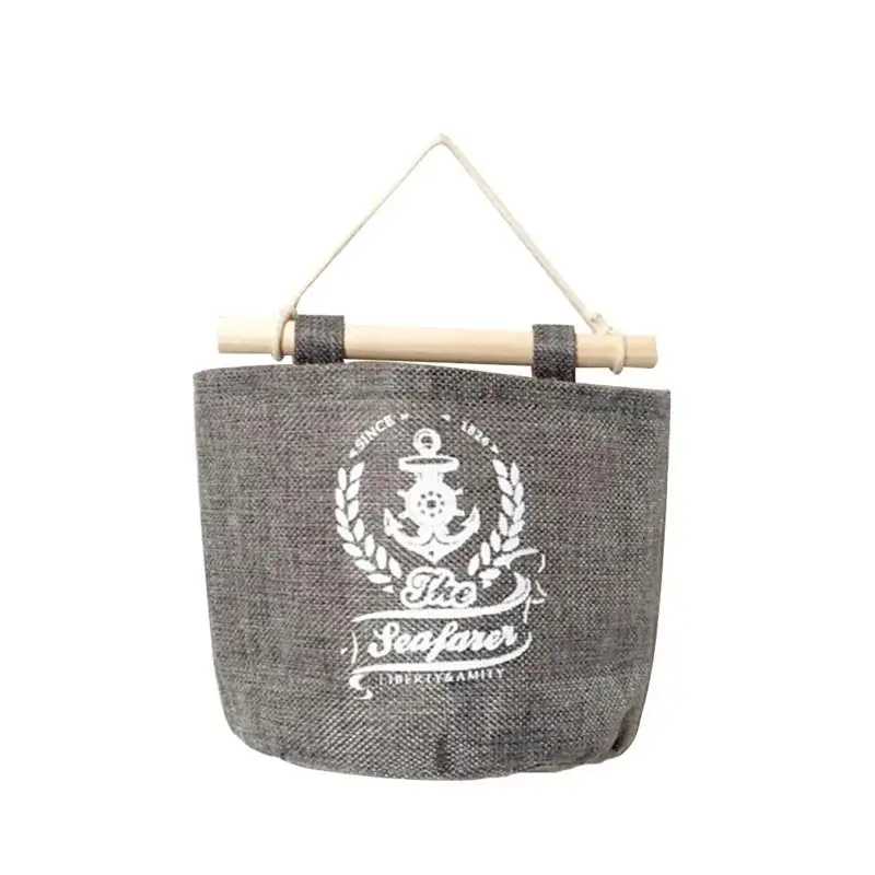Dark-Fabric Cotton Pocket Hanging Wall Holder Storage Bags Racks Wall Pockets Pendant Organizer Pendant Storage Bag Organizer 2