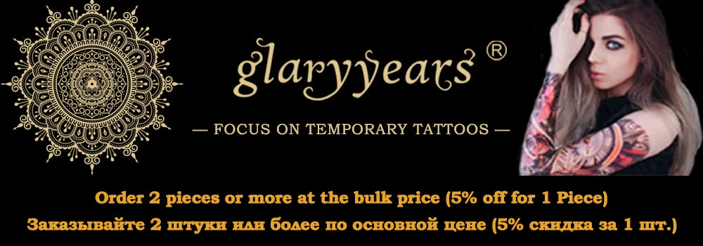 Glaryyears A Bit Big Arm Temporary Tattoo Sticker Colorful Fish Fake Tatoo Sleeve Flash Tatto Waterproof Body Art Women LC-766