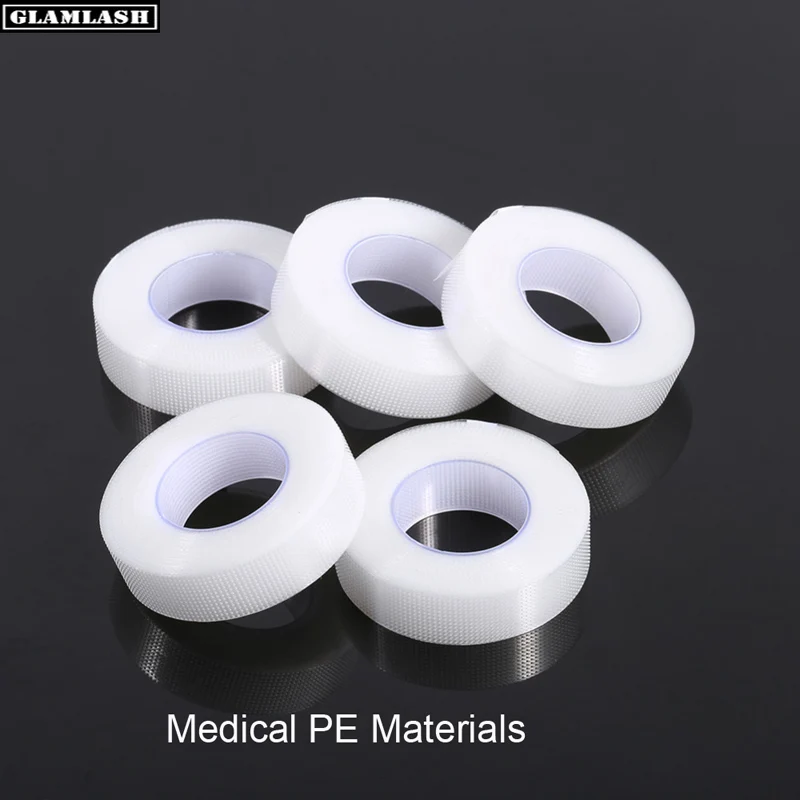 5 медицинское волокно для наращивание ресниц бесплатно белая бумага под патчи ленты для глаз медицинские PE Накладные ресницы расширение обертывание лента набор - Цвет: 5 Medical PE Tapes