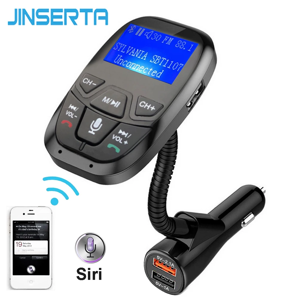JINSERTA AUX output Car MP3 Player Handsfree Kit Bluetooth FM