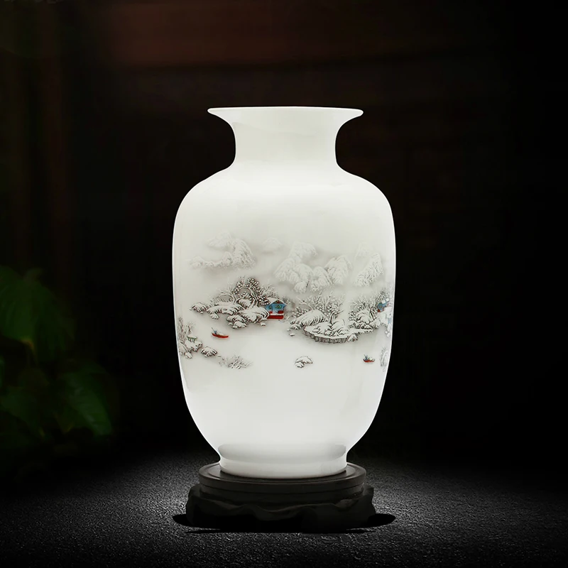 

Jingdezhen Ceramics Vase Home Decoration vase Flower Arrangement Dry Flower Chinese Living Room Tv Cabinet Crafts small vase