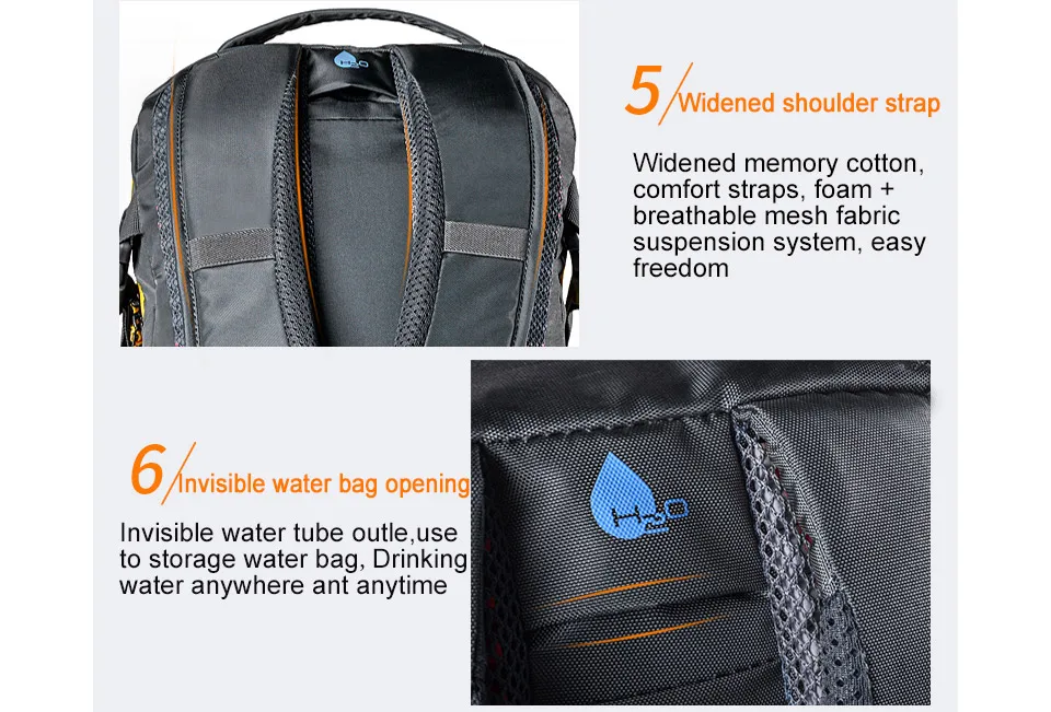 Adolescentes das Meninas dos Homens Bolsa de Escola Mochila de Viagem ao ar Livre à Prova Náilon Mochilas Esportivas Portátil Grande Dwaterproof Água Cinza Amarelo 22l 9 High Quality Esporte e Lazer