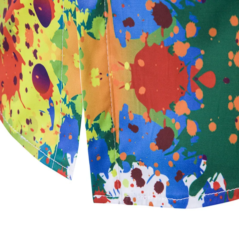 2019 New Men s Shirts Hawaiian Men s Summer Leisure Long Sleeves Luxury Print Shirts Men 4