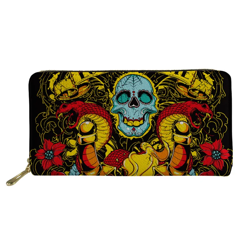 

Noisydesigns Women Wallet Men Purse Skull Coin Purses&Holders Boy Mini Rfid PU Leather Wallets Female Purses&Wallets Coin Purse