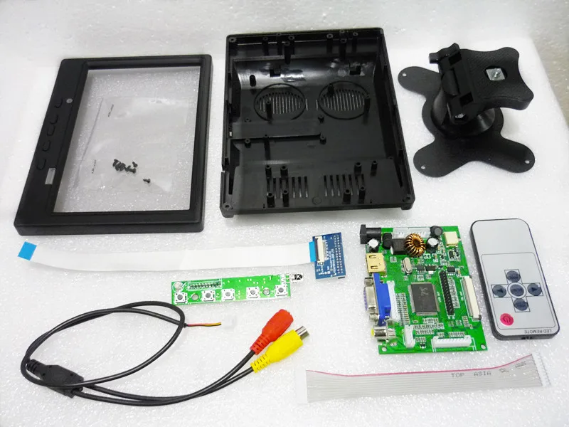 

Plastic case for 7inch HSD070PWW1 1280*800 lcd + HDMI+VGA+2AV driver board RTD2660H + Car rear view