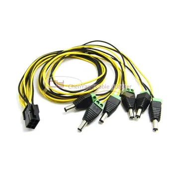 

60cm ATX PCI-E Express 6pin to 6pcs DC 5.5X2.5mm Plugs of Gridseed Mini