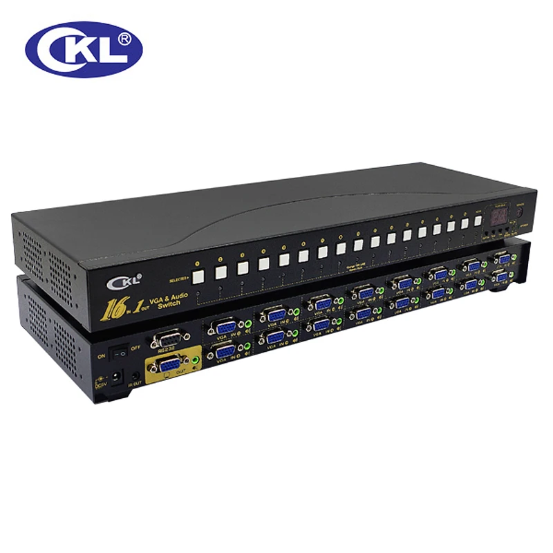 CKL 161S 16 Port Auto VGA Audio Switch 16 in 1 out PC