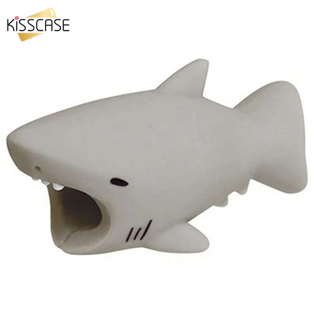 

KISSCASE Animal Biting Protector Cable For Samsung Galaxy Cute Shark Cable Protector Protective Cable kabel protector animal