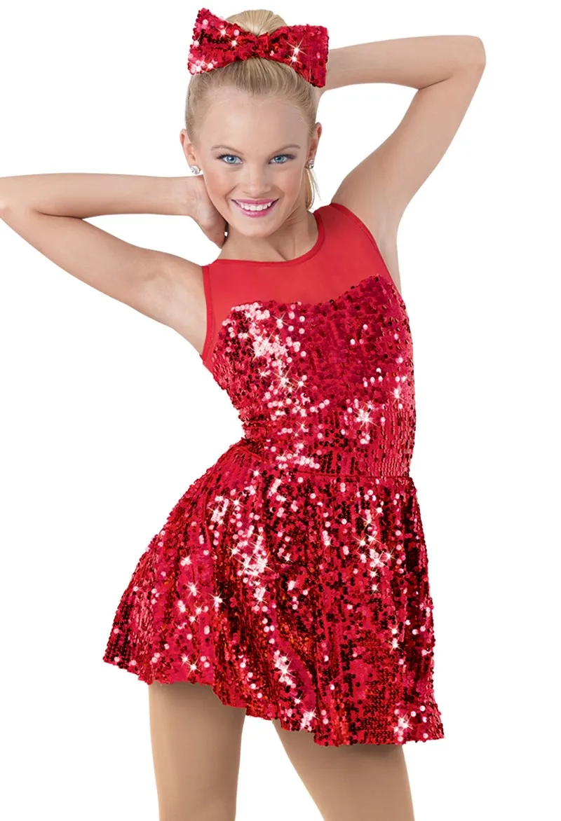 

Red New Female Professional Jazz Dance Clothes for Women Stage Performance Clothing Costumes Sequins Latin Dance Dresses