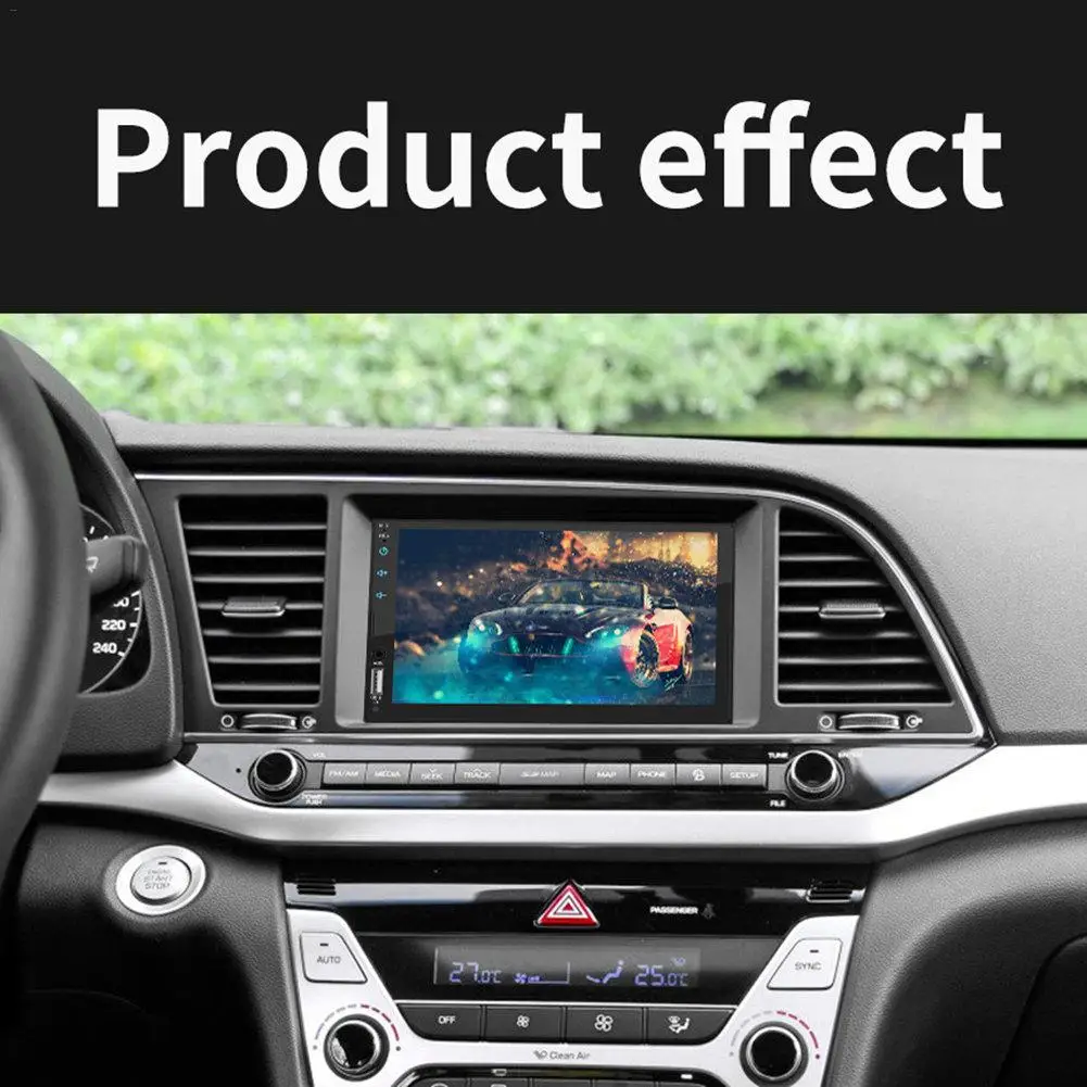7 дюймов 2 DIN MP5 Автомобильный плеер Bluetooth Сенсорный экран стерео радио камера заднего вида поддерживает воспроизведение автомобиля для Android подключение изображения
