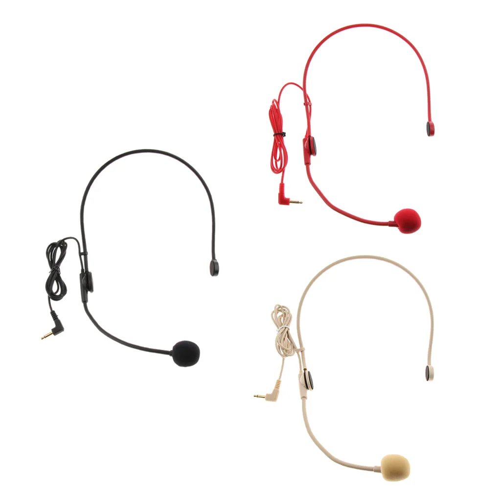 Professional 3.5mm Earphone Earhook Headset Microphone Uni-directional Mic for Tour Guide Teaching Lecture