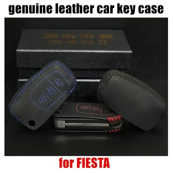 

Only Red great quality Car key cover car key case Hand sewing car styling Genuine leather fit for FORD CLASSIC FOCUS FIESTA