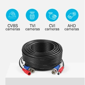 ANNKE 4 шт. в партии 30 м 100 футов BNC видео кабель питания для CCTV AHD камера DVR система безопасности черный аксессуары для наблюдения
