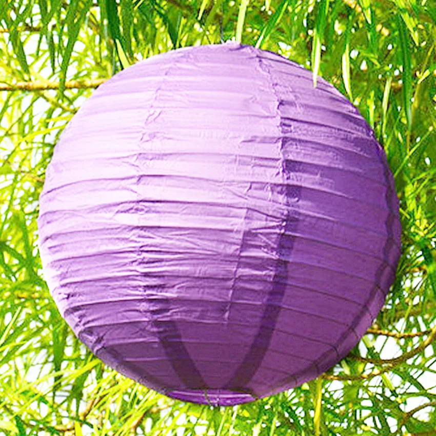 High Quality Paper Lanterns 5PCS Purple Festival 16inch 40cm Wedding