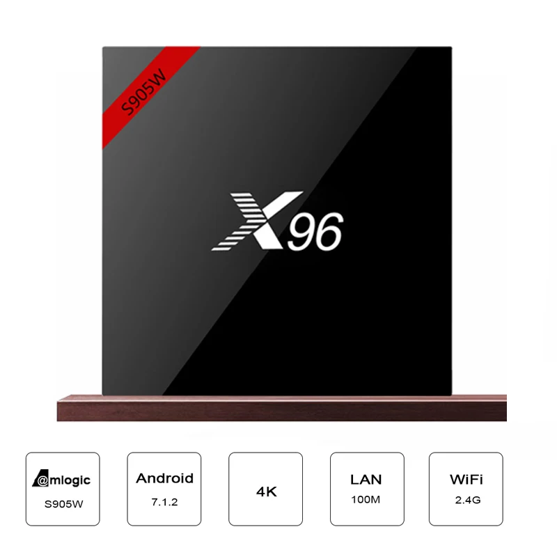 X96W 2 ГБ + 16 Android 7 1 Smart tv BOX четырехъядерный HD2.0 4K * 2k Amlogic S905W телеприставка X96 W