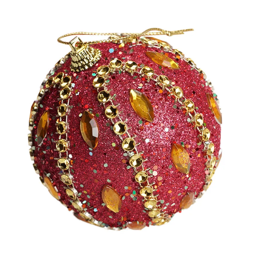 Блестящий новогодний шар 8 см 1 шт декоративные шары для рождественской елки Украшение Рождественские украшения шары 30
