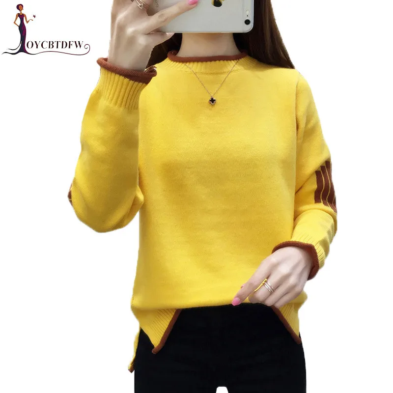 

Autumn Winter Sweaters Women Pullover 2018 New Korean Warm Sweater Pullover Fashion Slim Winter Women Round neck Sweater NO637