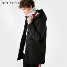 Отборный Зимний пуховик Новая парка пальто водонепроницаемая ткань шляпа средней длины вниз костюм теплая одежда S | 418412537